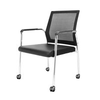 Chaise de réception empilable JSZM ergonomique en acier, avec accoudoirs, en maille rembourrée, pour bureau commercial et salle de réunion