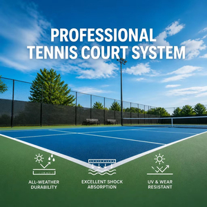 Sistema de Superficie para Canchas de Tenis de PVC Estándar ITF, Certificado CE//ISO9001, Embalaje Ecológico, Precio de Mayoreo Directo de Fábrica - Product Image 1