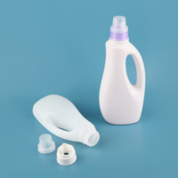 Bouteille en plastique HDPE de 150 ml, 800 ml, 1300 ml pour lessive, adoucissant ou savon liquide, vide, avec poignée, vente en gros