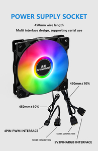 Pupazzo di neve 120mm RGB PWM ad alta velocità del radiatore colorato luci LED PC di raffreddamento per <span class=keywords><strong>CPU</strong></span> cassa del dissipatore di calore del telaio - Product Image 5