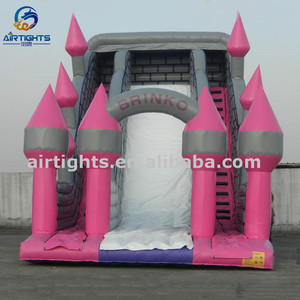 מותאם אישית גודל ורוד נסיכת שקופיות מלא מודפס ענק מתנפח מים שקופיות למסיבה עסק להשכרה - Product Image 4