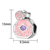 Breloques Pan Charms en argent, motif rouge à lèvres et perles 'Beautiful Girl', compatibles avec bracelet original, bijoux, cadeau d'anniversaire pour petite amie, Berluque