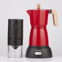 Vevor — machine à café expresso Mocha Portable, 480W 220-240V, 6 tasses, Pot électrique en bois