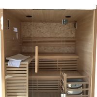 Sauna infrarouge sec pour 2 personnes en bois de cèdre massif Chuoji, design moderne, écologique, chauffage électrique, commande par ordinateur