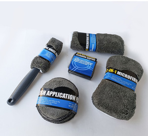 Kit de nettoyage de voiture en microfibre 9 pièces : ensemble de serviettes de lavage, chiffons de détaillage anti-rayures, éponges et gants pour l'entretien automobile - Product Image 2