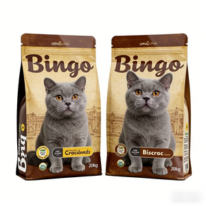 Sacchetto per Alimenti per Animali Domestici da 5kg 10kg 20kg della <span class=keywords><strong>Fabbrica</strong></span> di Imballaggi Haodong, Busta con Fondo Piatto Richiudibile con Cerniera per Alimenti per Cani - Product Image 3