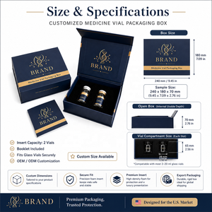 Customized 2ml/3ml/10ml Various Vial/Bottle Packaging <strong>Paper</strong> <strong>Box</strong> with Foam/EVA Liner of 2/5/10 Packed <strong>Box</strong> OEM&amp;ODM - Product Image 5