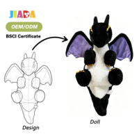 Produit phare : Jouets en peluche super doux rembourrés de coton PP, mignons dinosaures dragons volants, vente en gros pour enfants, conception OEM ODM