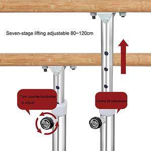 Pôle de pression de jambe réglable en bois, salle de sport, <span class=keywords><strong>barre</strong></span> de danse <span class=keywords><strong>Portable</strong></span> - Product Image 4