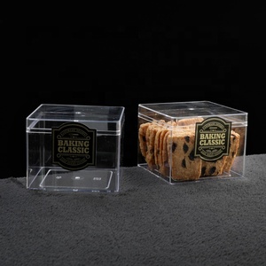 Manufacture PS clear plastic cake boxes container biscuit cookie box packaging