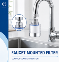 Filtre à eau pour robinet de 5 microns avec noyau filtrant en PP et adaptateur universel pour usage domestique, filtration des sédiments