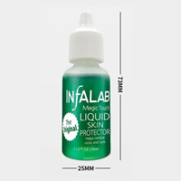 Agent hémostatique stérilisant pour salon de manucure, arrêt du saignement, flacons cylindriques bleus et verts de petite taille, liquide pour soins des ongles