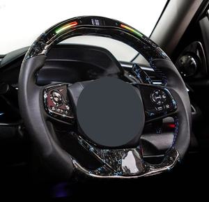 Volante Deportivo LED de Fibra de Carbono Forjada y Cuero, Nuevo y en Oferta, para <span class=keywords><strong>Civic</strong></span> 10ª Generación 2016-2021, Franja Azul, Interior de Carreras - Product Image 2