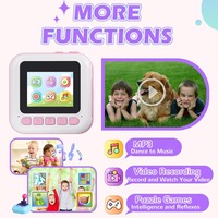 Kamera Cetak Instan Anak 2.4 Inci IPS Desain Unicorn Printer Thermal Perekam Video Hadiah Mainan