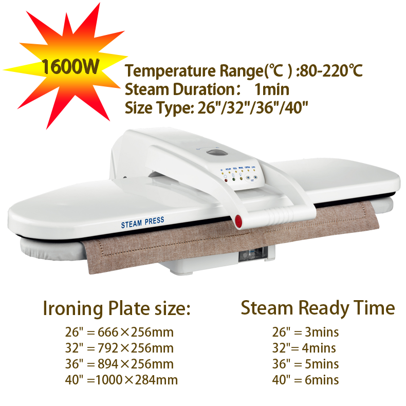 Pressa Da Stiro EFFECI ESP-810 E - Elettronica Con Getto Vapore 1500W, 5 Programmi, Digitale