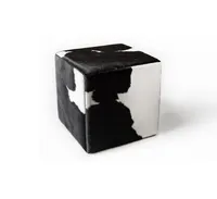 Stylish cube cowhide ottoman MP-89013 #