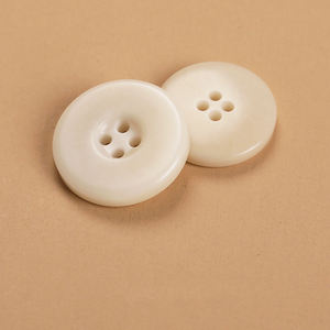 กระดุมเสื้อ4รูแบบทูบ้านหลังเรียบกระดุมเย็บสีน้ำตาลดำสำหรับชุดเสื้อผ้าเสื้อโค้ทและกางเกง - Product Image 5