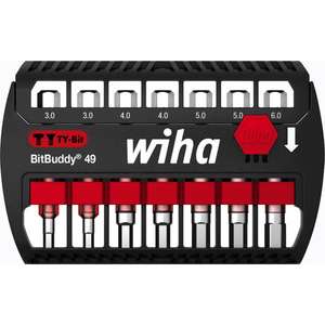 WIHA - 42114 BitBuddy® TY <b>bit</b> <b>set</b> 49 mm hexagonal 1/4'' (8-pcs.) - EAN 4010995421144 INSERTS FOR <b>SCREWING</b> <b>SCREWING</b> <b>BITS</b> <b>SETS</b> - Product Image 1