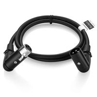 Câble audio professionnel XLR à 3 broches coudé, mâle-femelle, blindé tressé, coaxial, à fibre optique pour microphone