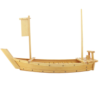 ESTICK Équipement de restaurant écologique japonais Bateau à sushi en bois doré personnalisé 50cms à vendre
