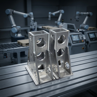 Service de fraisage CNC haute vitesse 5 axes sur mesure JMT pour cadre structurel de robotique industrielle - Aluminium et acier inoxydable