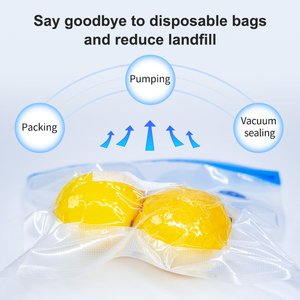 Sacs sous vide réutilisables en papier transparent thermoscellé sacs de compression sous vide vêtements avec pompe - Product Image 3