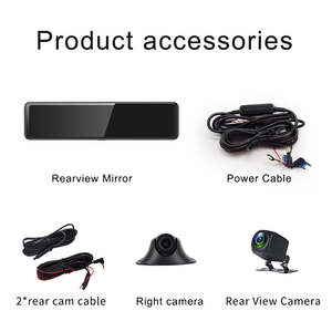 Caméra 3CHs AHD1080P Miroir voiture DVR 12 pouces écran tactile G-sensor Parking Monitor Car Black Box Video Recorder - Product Image 6