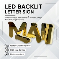 Enseignes LED personnalisées pour réception, lettres en métal 3D rétroéclairées, enseigne de devanture de magasin personnalisable, adaptée aux comptoirs de caisse