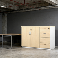 Archivador LIWEI Moderno y Duradero de Madera con 4 Cajones con Cerradura para Almacenamiento en Dormitorio y Oficina