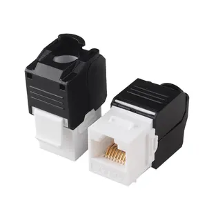 2022 không thấm nước RJ45 Jack cat6A Adapter 180 độ mạng cáp mô-đun RJ45 Keystone Jack ổ cắm