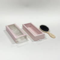 Peigne à tiroir de haute qualité en usine Boîtes d'emballage en papier rigide Boîte cadeau de brosse à cheveux à bas prix avec logo personnalisé