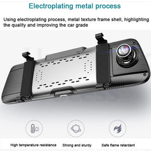 กล้องติดรถยนต์รุ่นใหม่ ขนาด 9.66 นิ้ว กล้องบันทึกภาพหน้า-หลัง ความละเอียด FHD 1080P พร้อมจอแสดงผลคู่ กล้องมองหลังแบบกระจกมองหลัง - Product Image 2
