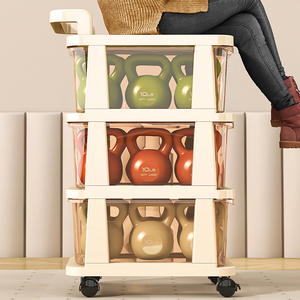 Trolley multicamera crema da giardino Organizer mensola <span class=keywords><strong>articoli</strong></span> per bambini cassetti mobili - Product Image 4