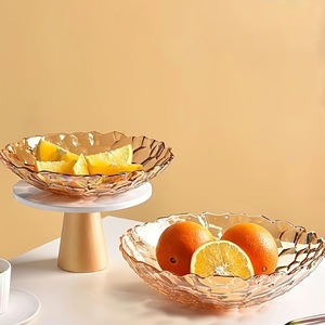 Prato de Vidro Vintage de Estilo Europeu de Grande Capacidade Moderno Clássico para Sala de Estar Restaurante Festa Petiscos - Product Image 6