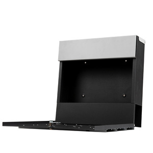 Boîte <span class=keywords><strong>aux</strong></span> <span class=keywords><strong>lettres</strong></span> extérieure en métal moderne plaqué noir boîte <span class=keywords><strong>aux</strong></span> <span class=keywords><strong>lettres</strong></span> verrouillable murale avec clés porte-journaux décoratif pour la maison - Product Image 6