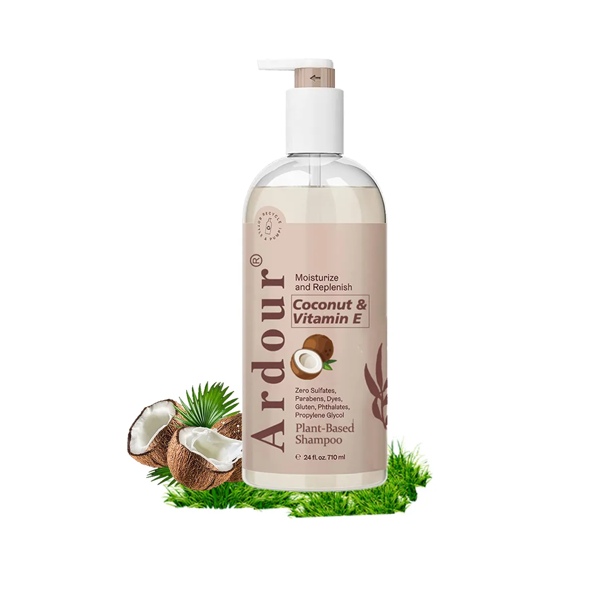 Pronto per la spedizione naturale estratto vegetale di cocco vitamina capelli Shampoo vegano biologico pulito riparazione nutriente Shampoo e balsamo Set