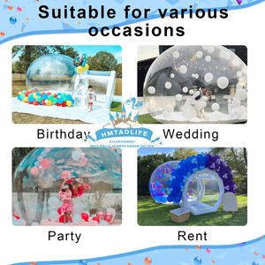 Hot Casa Bolle Gonfiabile <span class=keywords><strong>de</strong></span> qualité commerciale PVC enfants fête clair dôme ballon Portable Air bouncer gonflable bulle maison tente - Product Image 6