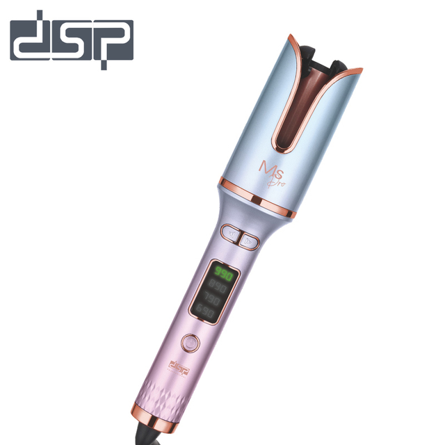 DSP Automatic Hair Curler - 65W Fast Heating (2.5min), 4 Temp Settings up to 990°F, 360° Swivel Cord for Salon Curls
