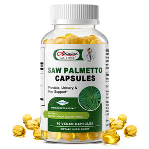 Label pribadi OEM 60 buah kapsul kesehatan prostat & frekuensi buang air kecil Sehat & gergaji aliran Palmetto - Product Image 1