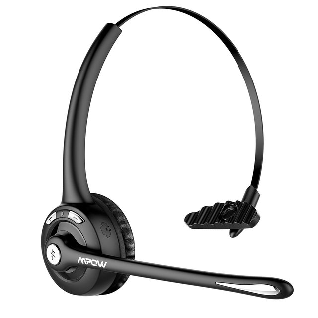 Bluetooth Headset, Wireless Headset with Dual Connect Handsfree for Remote Work/Call Center/Online Class/PC/Laptop