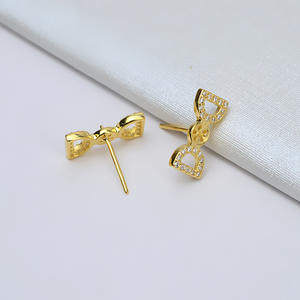 Pendientes de Plata S925, Estilo Coreano, con Perlas de 6-7 mm, Accesorios para DIY con Base Vacía, Diseño Pequeño y Simple - Product Image 4