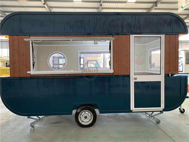 China Newest Mobile Fast Food Truck Van Hot Dog Ice Cream Dinner Kiosk Hamburger Coffee Ship Type Carts