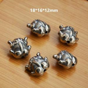 Perles d'espacement en forme de grenouille en argent antique, forme irrégulière, pour la fabrication de bracelets, 37 pièces Z017 - Product Image 5