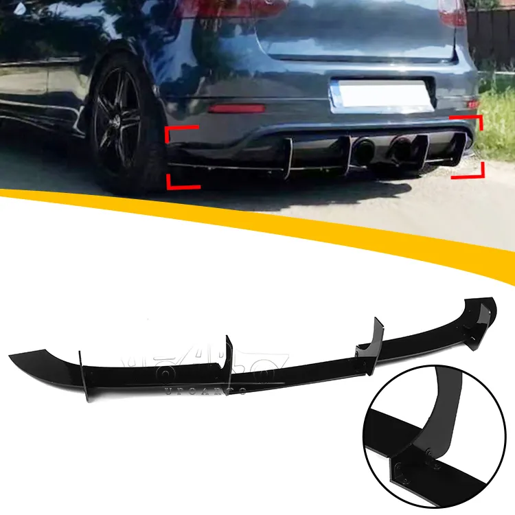 Haosheng araba otomotiv tamponlar fabrikada ABS karbon Fiber arka tampon difüzör VW Golf 5 için MK5 R32 2005 2006 2007 2008 2009