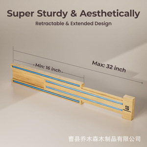 Wooden <b>Magnetic</b> Knife Holder Wall Mounted Kitchen Knife Rack <b>Strong</b> <b>Magnetic</b> <b>Strip</b> Solid Wood No Drill Storage Rack - Product Image 3
