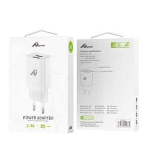 Profitez de l'adaptateur réseau USB 2x5V/2.4A 2 ports USB adaptateur de charge 2x5V/2.4A chargeur portable pour téléphone - Product Image 1