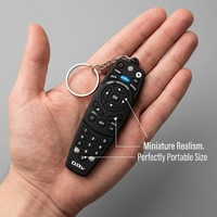 Porte-clés télécommande personnalisé en caoutchouc souple avec logo personnalisé pour TV et électronique, porte-clés promotionnel au design 3D