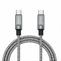 Kabel Data Pengisian Cepat Magnetik Retractable, Kabel Data USB-C ke USB-C Berbahan Nilon Kepang dengan Sistem Penggulung Otomatis untuk Ponsel