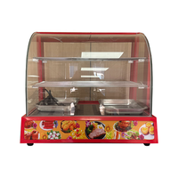Grand présentoir chauffant pour aliments 1,2 kW Haute puissance 220 V pour cantines à fort volume, cafétérias et services de buffet