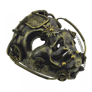 Maschera Vintage HLC Steampunk con Catena e Punte, Maschera per Feste in Maschera, Festival, <span class=keywords><strong>Halloween</strong></span>, per Uomo e Donna - Product Image 5